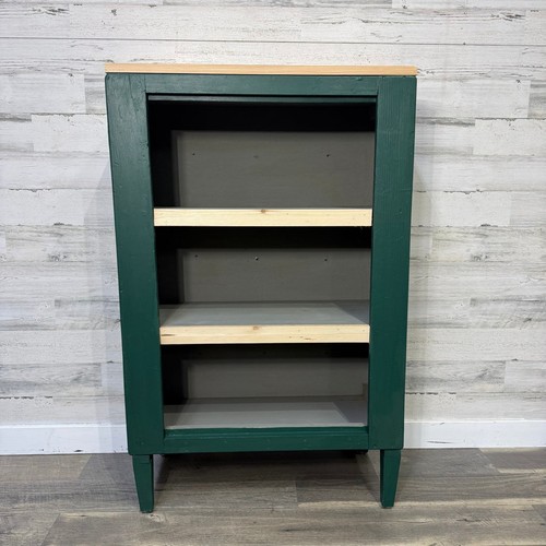 Green refinished bookshelf - green,