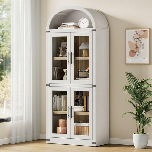 Arched bookshelf modern wooden - bookshelf,
