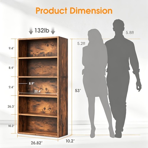 Adjustable bookshelf