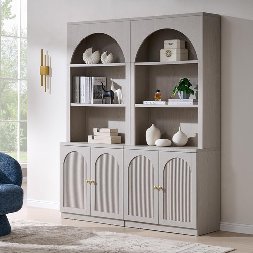 Tall arched bookshelf - arched,
